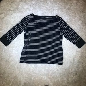 Black and White Striped Top